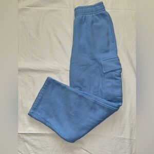 TNA Cargo Sweatpants in sky blue